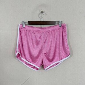 Aimpact Pink Mesh Dolphin Shorts Womens XL Retro Athletic Gym Running Shorts